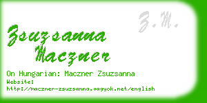 zsuzsanna maczner business card
